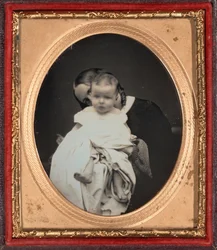 Baby with Hiding Mother